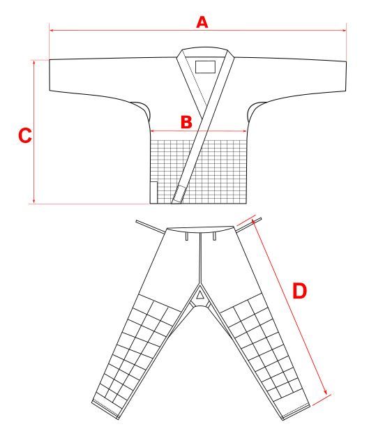 Judogi Winner Size Chart
