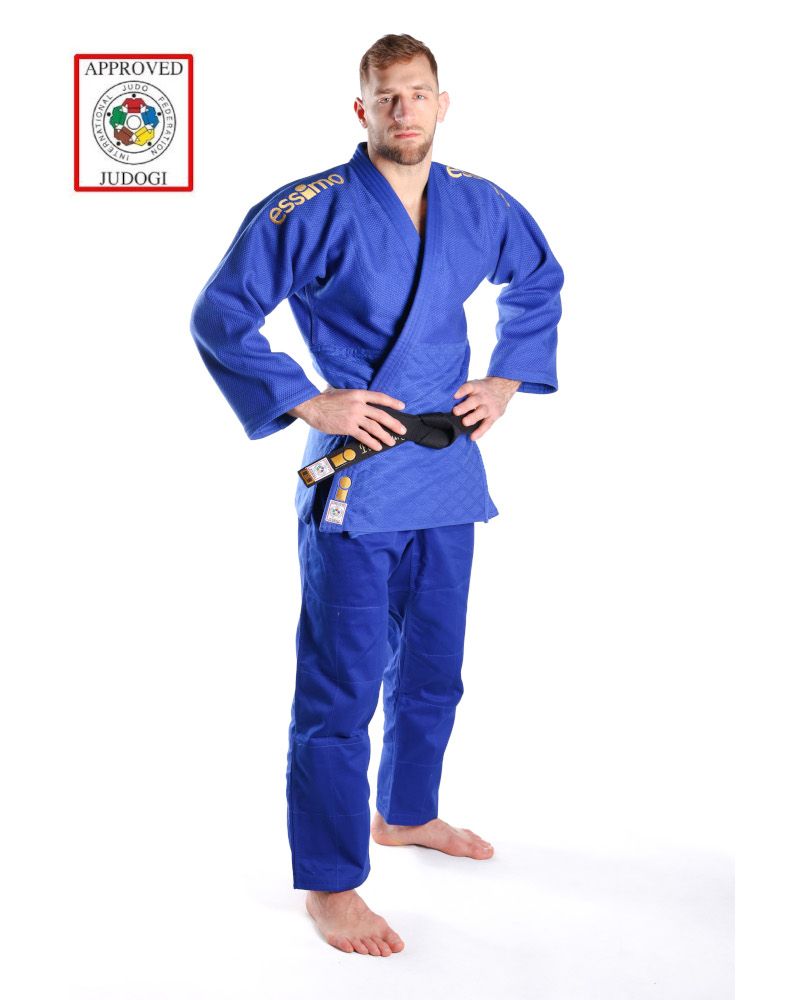 Judogi Essimo Gold IJF Blue