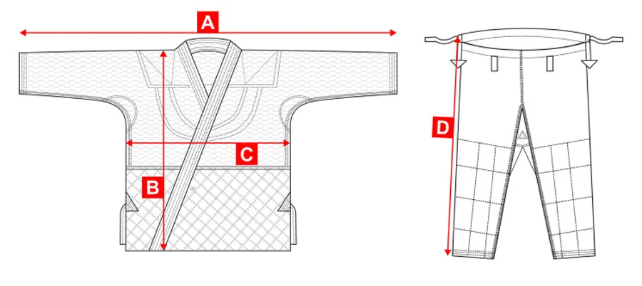 immagine tabella misure judogi